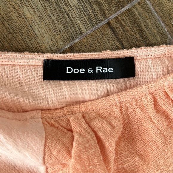 NWOT Doe & Rae Peach Ruffle Tank, S - Picture 6 of 8